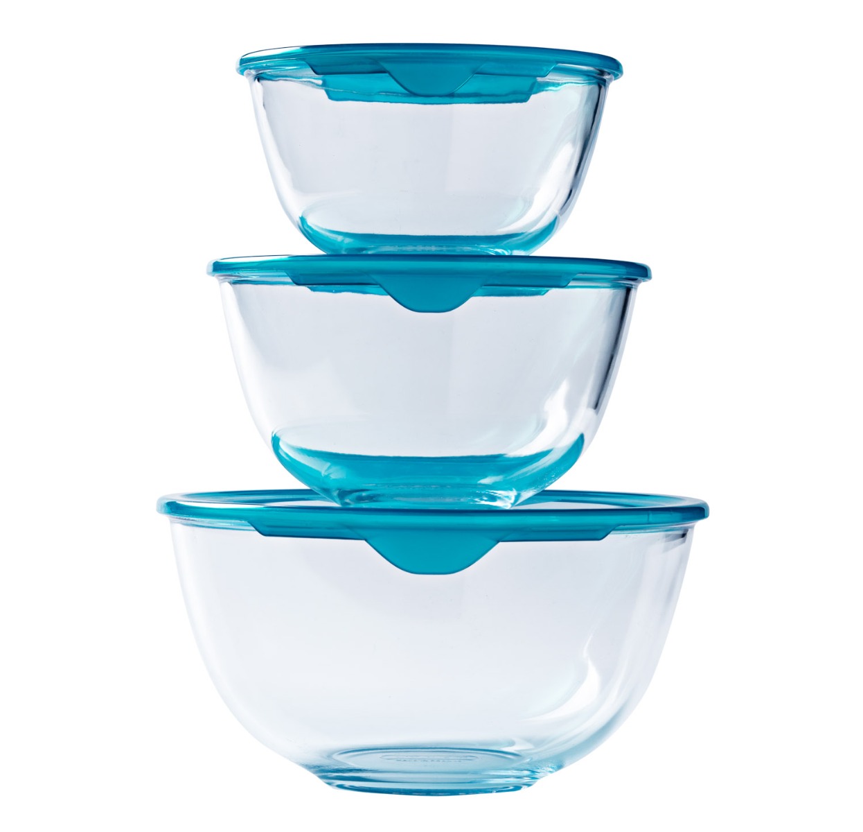 Pyrex Lot de 3 jattes avec couvercle 