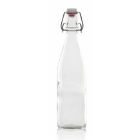 Bouteilles En Verre VBS Avec Bouchon Étau - Lot De 2 - 250ml - Design Carré Transparent
