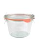 WECK Bocaux  droits 370 ml - RR100 - avec joint crochets  couvercle (4 pièces) 