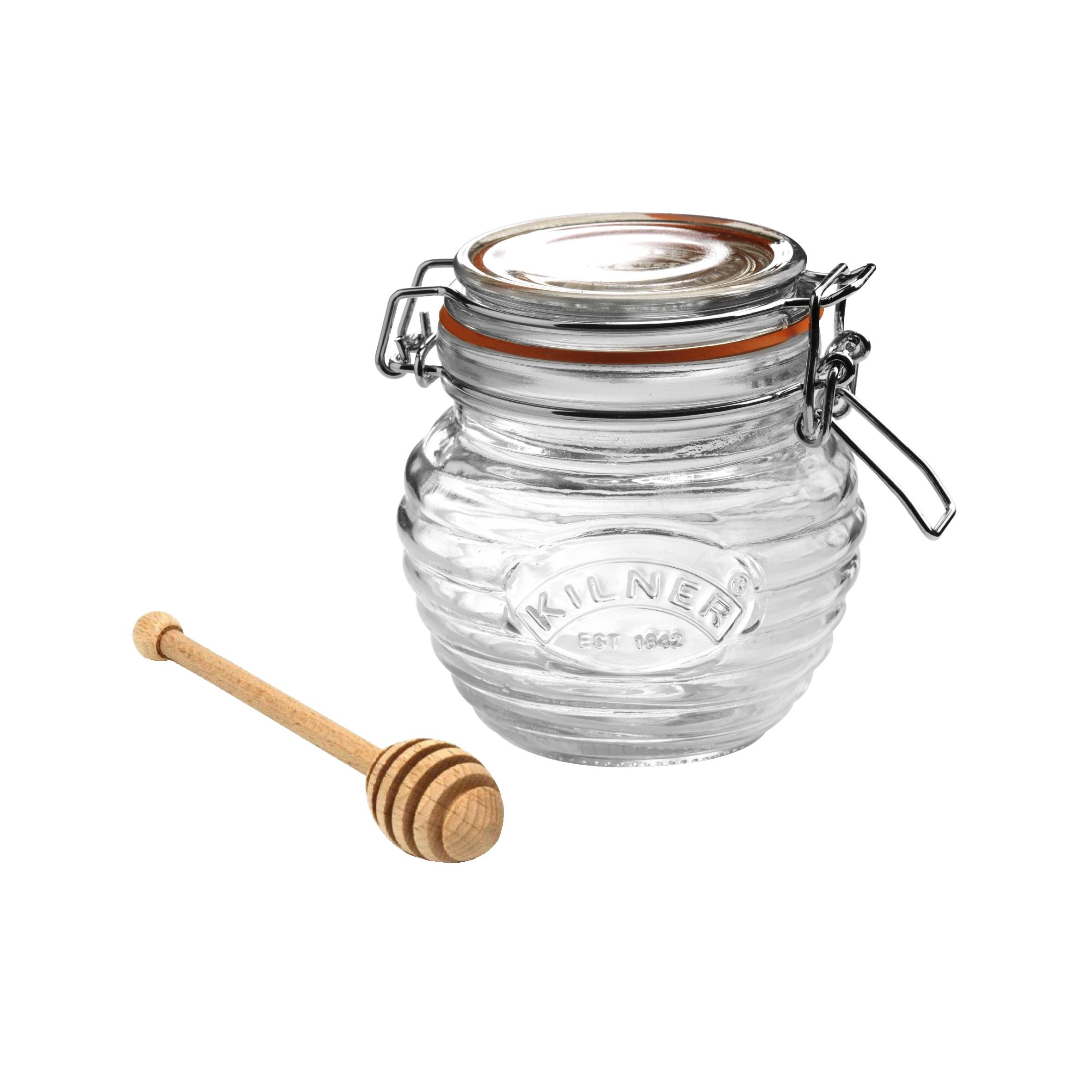 Pots à miel Pot à miel avec cuillère en bois et couvercle - Pot à