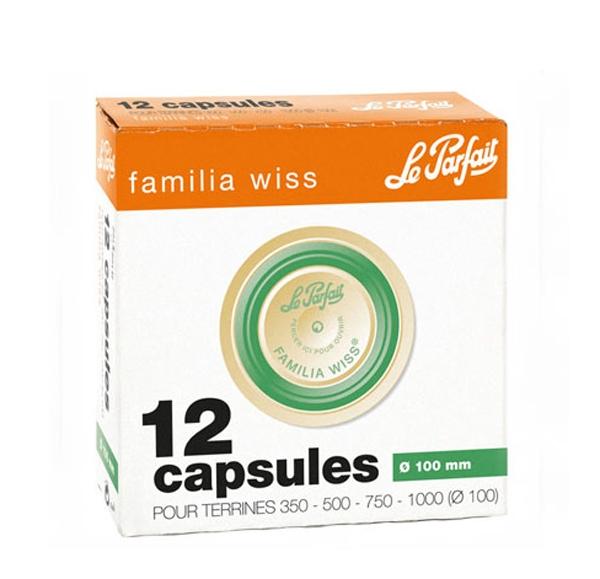 Le Parfait capsules Familia Wiss Ø 100 mm (12 pièces) 